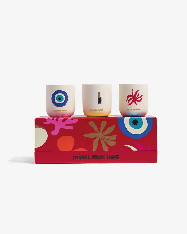 Travel From Home|Assouline Travel From Home Mini Scented Candle Set